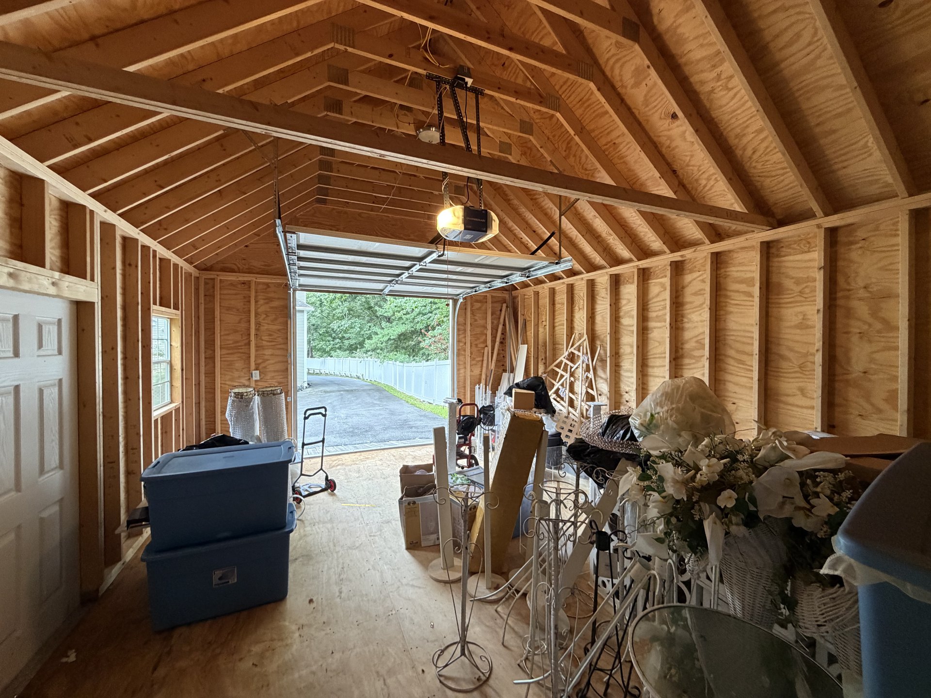 Outbuilding today, looking toward the drive